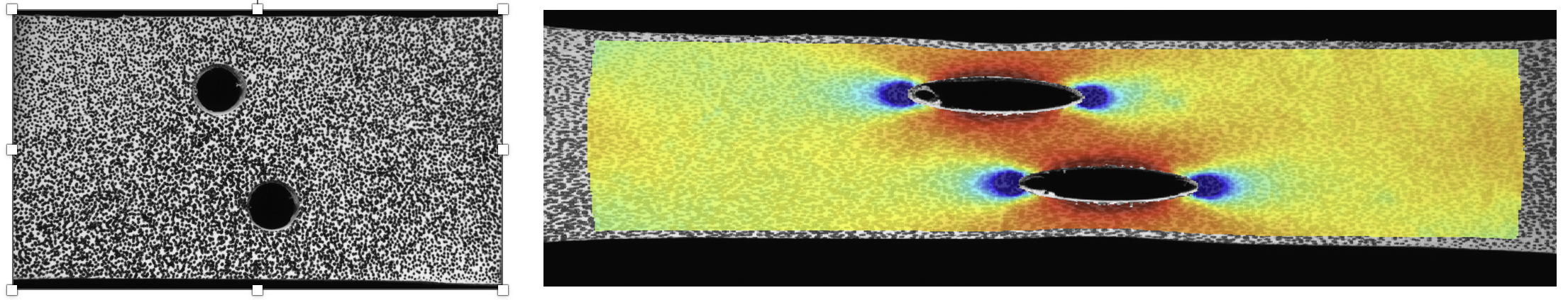 Digital Image Correlation strain field